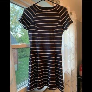 BDG Navy and White Striped Mini Dress